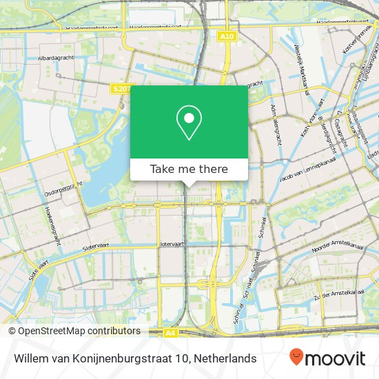 Willem van Konijnenburgstraat 10, 1062 DN Amsterdam map