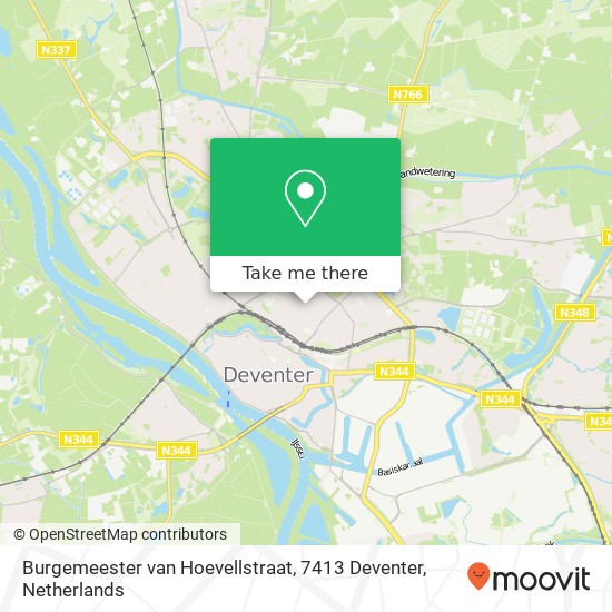 Burgemeester van Hoevellstraat, 7413 Deventer map
