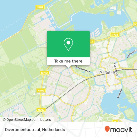 Divertimentostraat, 1312 EA Almere-Stad Karte