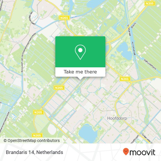 Brandaris 14, 2134 XT Hoofddorp Karte