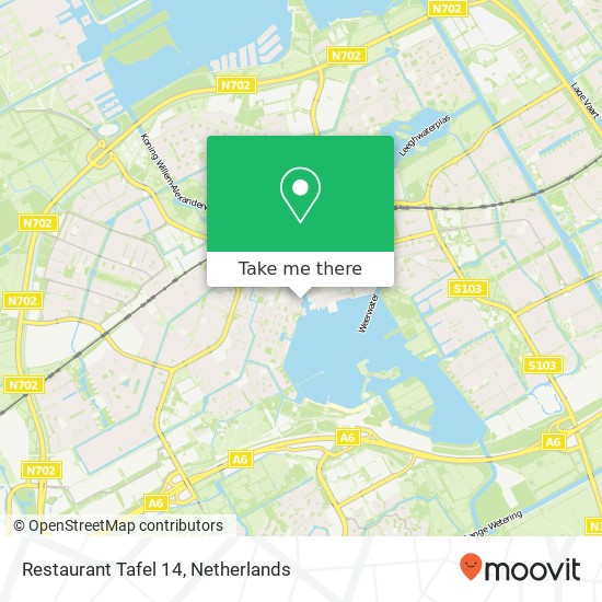 Restaurant Tafel 14, Weerwaterplein Karte
