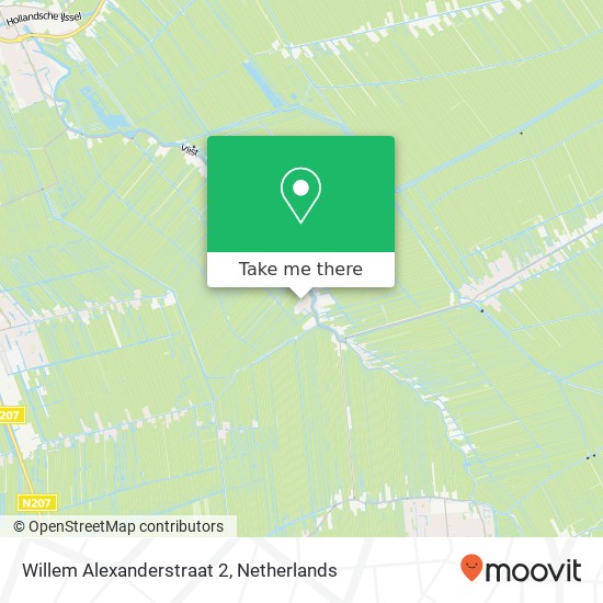 Willem Alexanderstraat 2, 2855 AS Vlist map