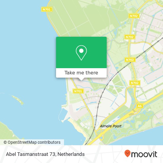 Abel Tasmanstraat 73, 1363 KB Almere-Stad map