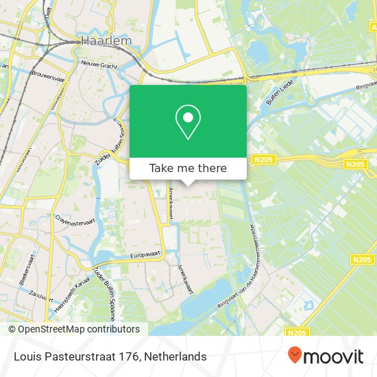 Louis Pasteurstraat 176, 2035 RR Haarlem map