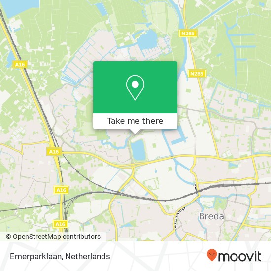 Emerparklaan, 4824 Breda map