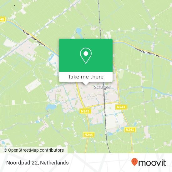 Noordpad 22, 1741 BX Schagen map