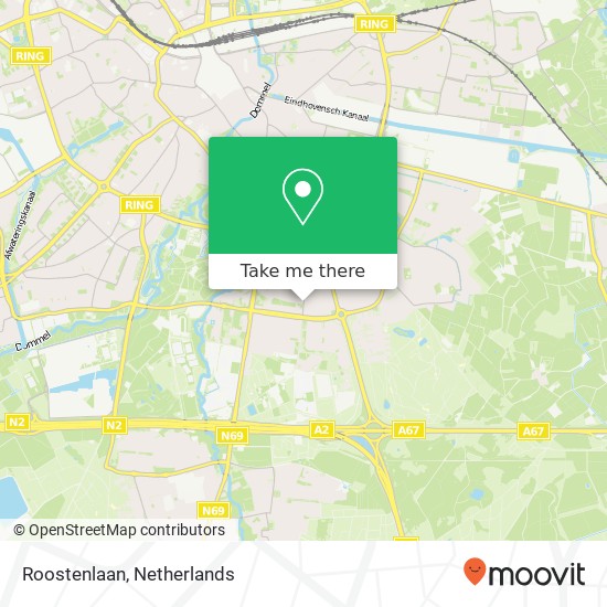 Roostenlaan, 5644 Eindhoven Karte