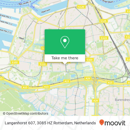 Langenhorst 607, 3085 HZ Rotterdam Karte