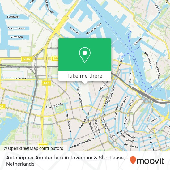 Autohopper Amsterdam Autoverhuur & Shortlease, Van Slingelandtstraat 16 map