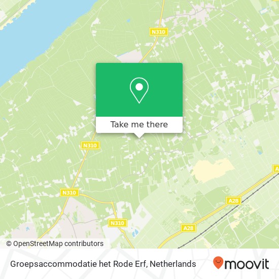 Groepsaccommodatie het Rode Erf, Rode Landsweg 28D map