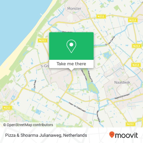 Pizza & Shoarma Julianaweg, Koningin Julianaweg 94 map