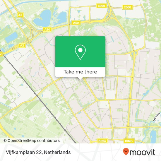 Vijfkamplaan 22, 5624 Eindhoven map