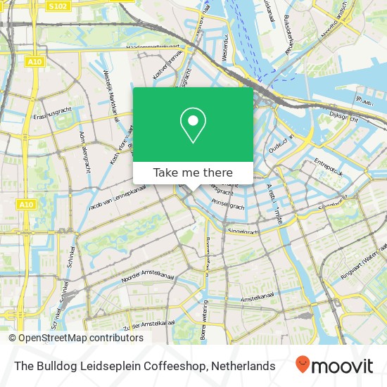 The Bulldog Leidseplein Coffeeshop map