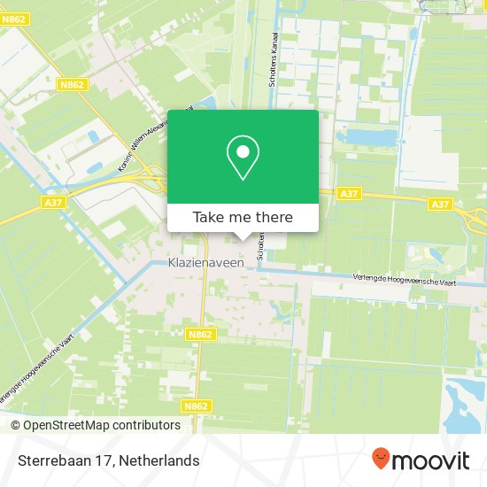 Sterrebaan 17, 7891 EN Klazienaveen map