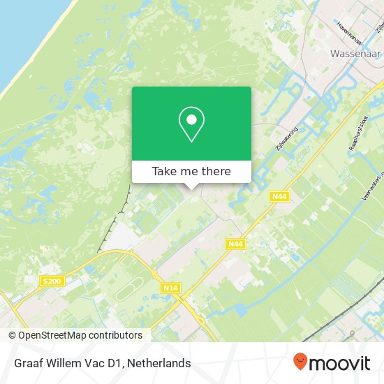 Graaf Willem Vac D1, Buurtweg Karte