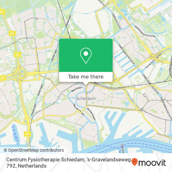 Centrum Fysiotherapie Schiedam, 's-Gravelandseweg 792 map