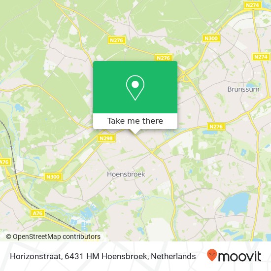 Horizonstraat, 6431 HM Hoensbroek map