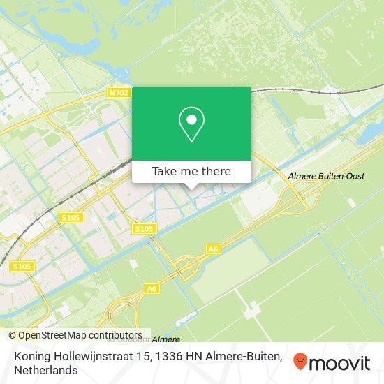 Koning Hollewijnstraat 15, 1336 HN Almere-Buiten map