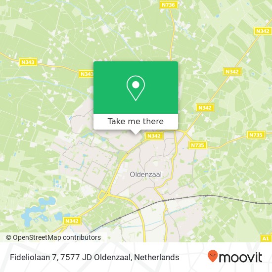 Fideliolaan 7, 7577 JD Oldenzaal Karte