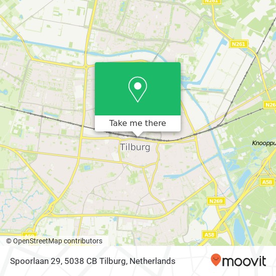 Spoorlaan 29, 5038 CB Tilburg map