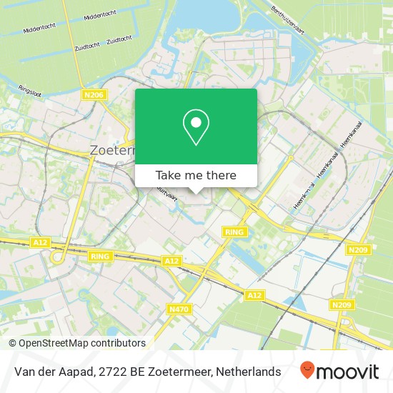 Van der Aapad, 2722 BE Zoetermeer map