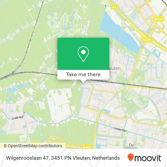 Wilgenrooslaan 47, 3451 PN Vleuten map