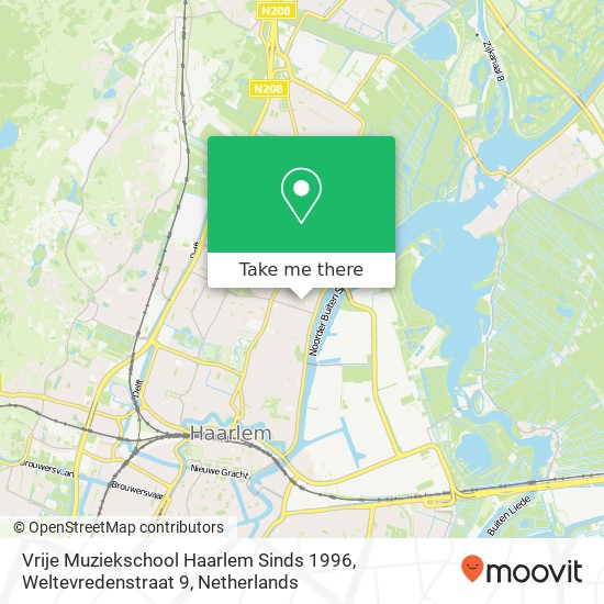 Vrije Muziekschool Haarlem Sinds 1996, Weltevredenstraat 9 Karte