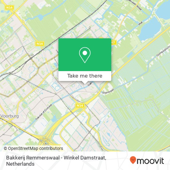 Bakkerij Remmerswaal - Winkel Damstraat, Damstraat 33 map