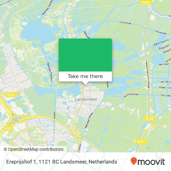 Ereprijshof 1, 1121 BC Landsmeer Karte