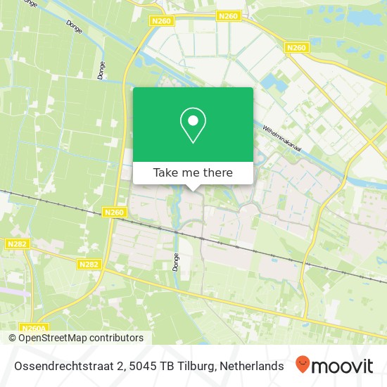 Ossendrechtstraat 2, 5045 TB Tilburg map