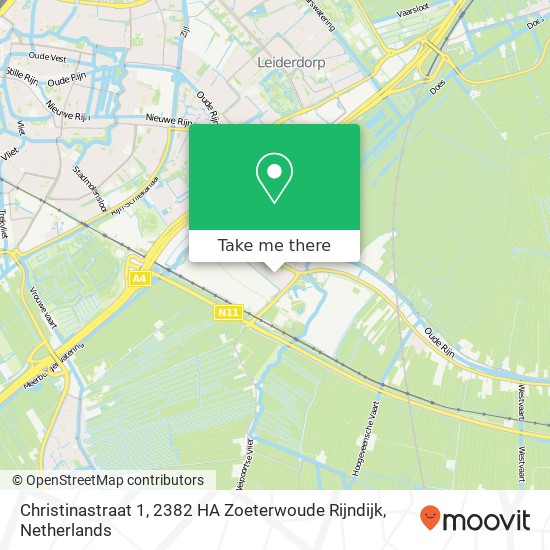 Christinastraat 1, 2382 HA Zoeterwoude Rijndijk Karte