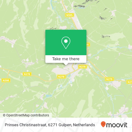 Prinses Christinastraat, 6271 Gulpen map