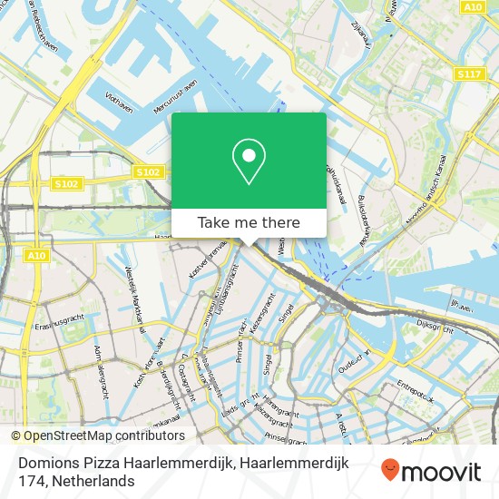 Domions Pizza Haarlemmerdijk, Haarlemmerdijk 174 map