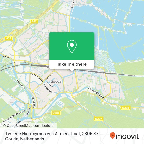 Tweede Hieronymus van Alphenstraat, 2806 SX Gouda map