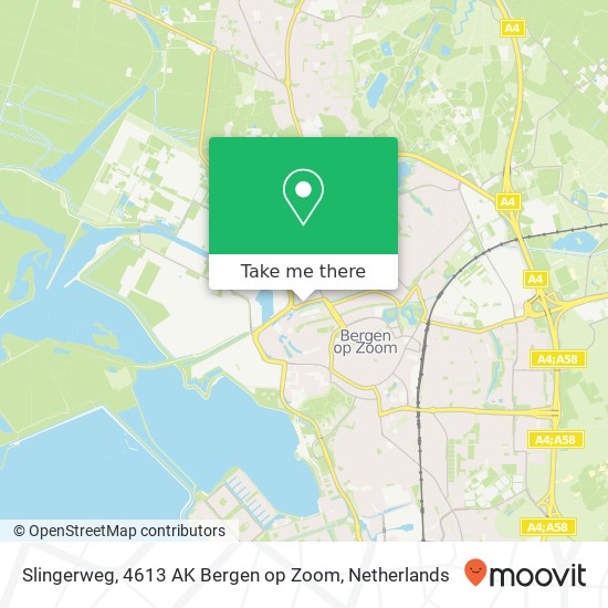 Slingerweg, 4613 AK Bergen op Zoom map