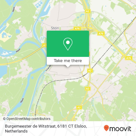 Burgemeester de Witstraat, 6181 CT Elsloo Karte
