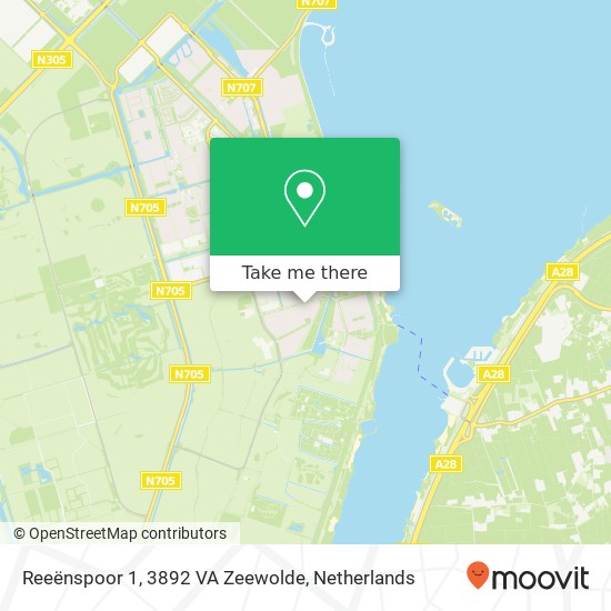 Reeënspoor 1, 3892 VA Zeewolde map