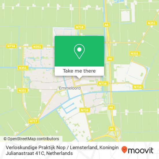 Verloskundige Praktijk Nop / Lemsterland, Koningin Julianastraat 41C map