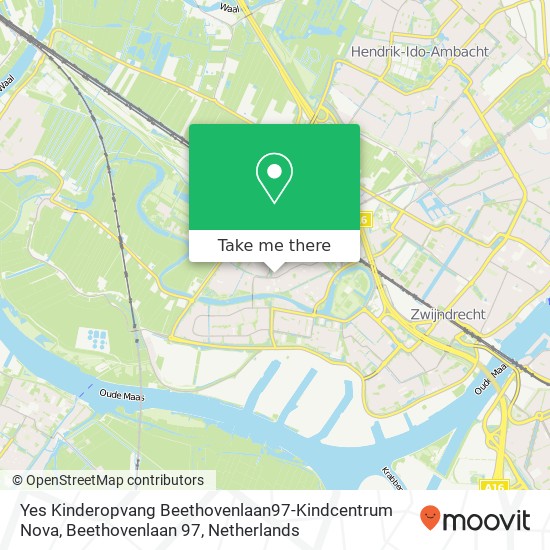 Yes Kinderopvang Beethovenlaan97-Kindcentrum Nova, Beethovenlaan 97 map