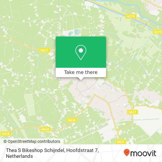 Thea S Bikeshop Schijndel, Hoofdstraat 7 map