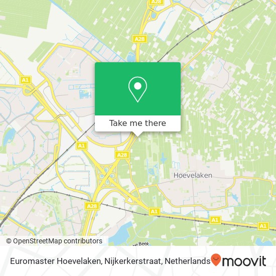 Euromaster Hoevelaken, Nijkerkerstraat Karte