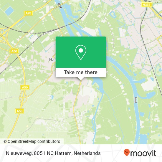 Nieuweweg, 8051 NC Hattem Karte