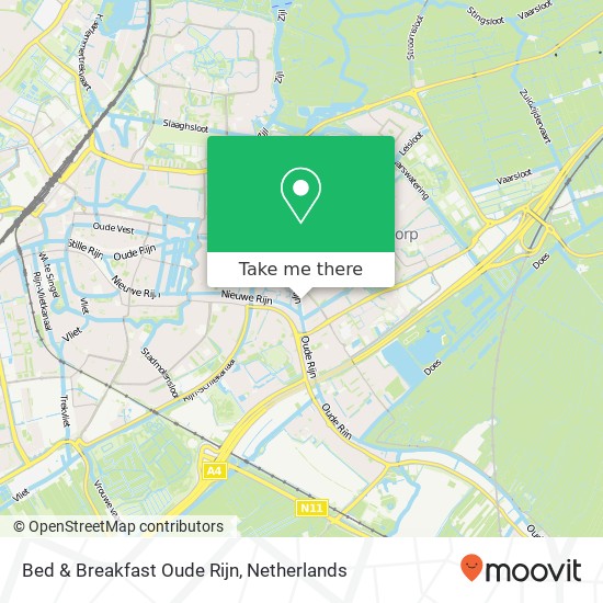 Bed & Breakfast Oude Rijn map