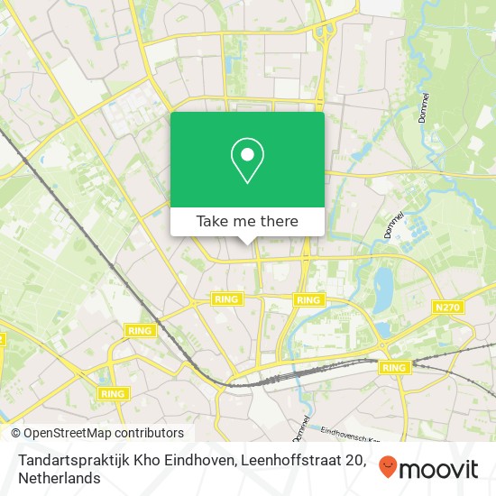 Tandartspraktijk Kho Eindhoven, Leenhoffstraat 20 Karte