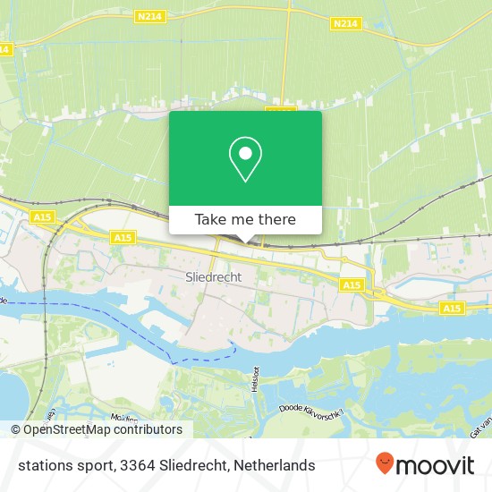 stations sport, 3364 Sliedrecht Karte