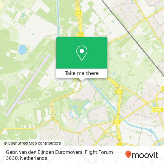 Gebr. van den Eijnden Euromovers, Flight Forum 3830 map