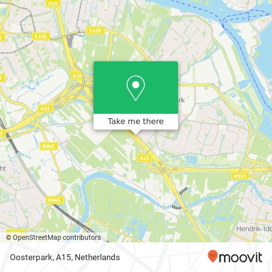 Oosterpark, A15 map