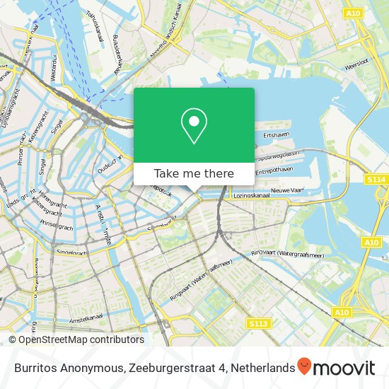 Burritos Anonymous, Zeeburgerstraat 4 map