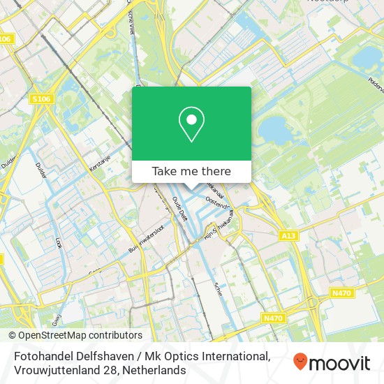 Fotohandel Delfshaven / Mk Optics International, Vrouwjuttenland 28 map