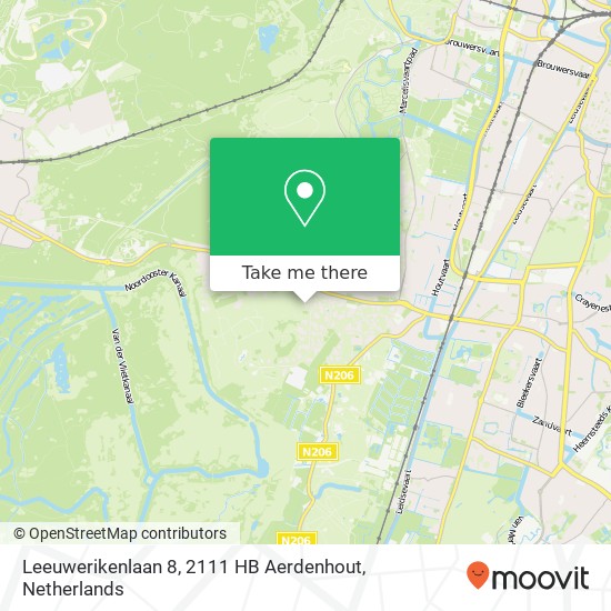 Leeuwerikenlaan 8, 2111 HB Aerdenhout map